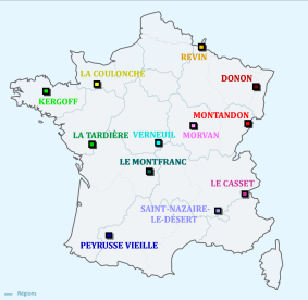 Carte sites de mesures MERA