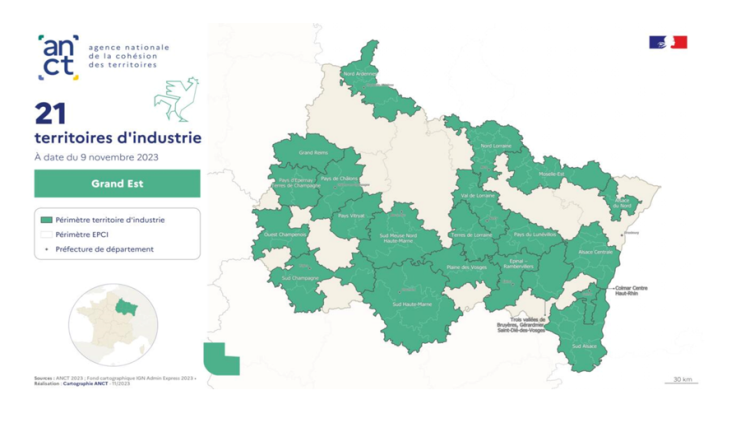 carte territoire d'industrie