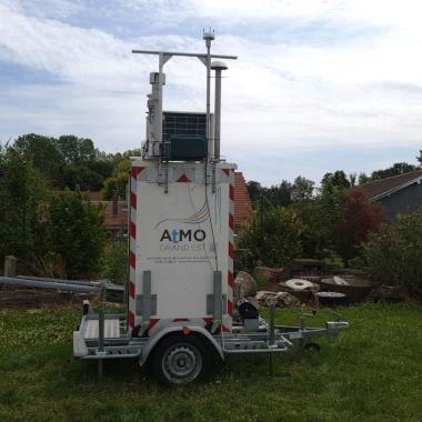 laboratoire mobile à proximité de l'aéroport de Vatry