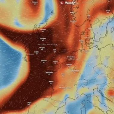 Trajet du panache suite à l'irruption du volcan islandais